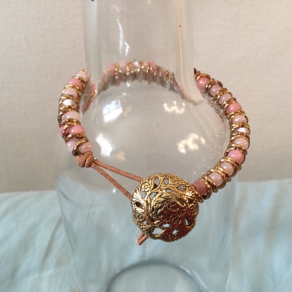 New, I made: Button & Bead Bracelet 7”